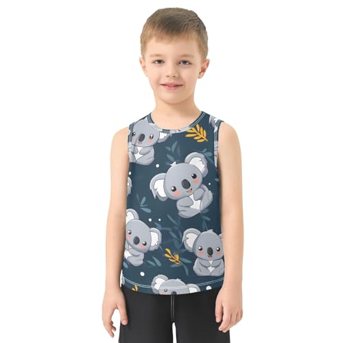 Boys' Tank Top Shirt Cute Koala Leaf Pattern Sleeveless T-Shirts2