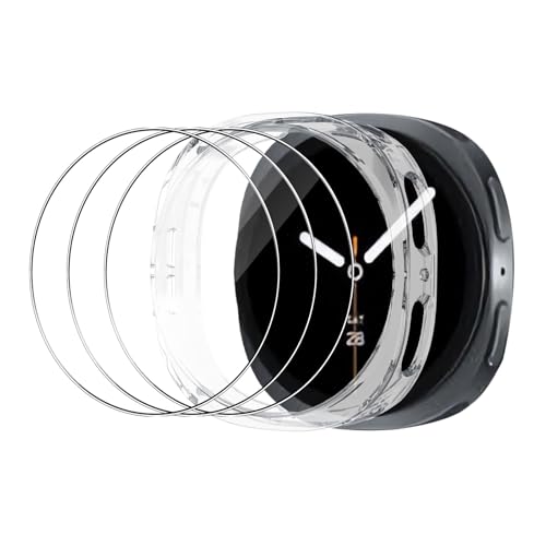 �y1+3���Z�b�zFor Galaxy Watch 8 44mm �P�[�X�i1���j+�K���X�t�B����(3��) Mosasa �h���h�o �ی�P�[�X �ی�t�B���� �S�ʕی� �w��h�~ �����ȒP �����ߗ� �����K���X �i�N���A�j