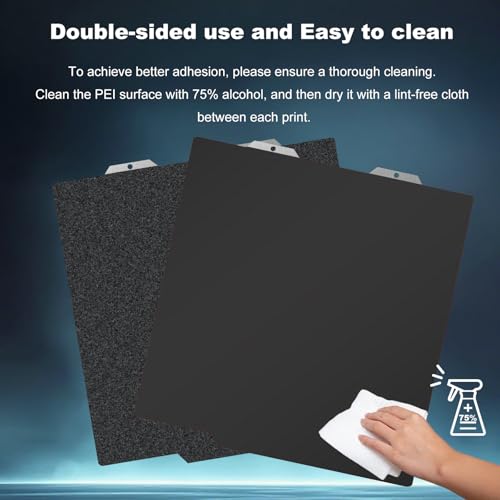 Image of 184x184mm Black Build Plate for A1 mini 3D Printer, Double Sided Textured PEI+Smooth PEI Flexible Spring Steel Platform Heated Printing Bed for Bambu Lab A1 mini 3D Printer