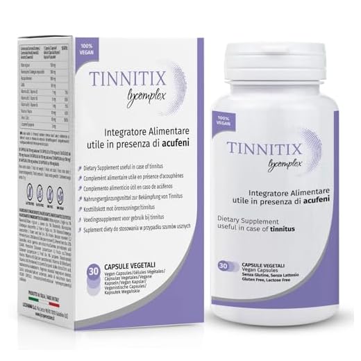 Tinnitix Lycomplex Suplemento para el acúfeno o tinnitus (zumbido de oídos) | Acción relajante y antioxidante