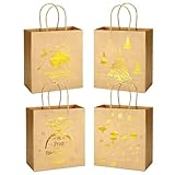 LIHAO 8× Geschenktüten Weihnachten Golde Weihnachtstüten...