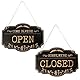 Offen Geschlossen Schild, 30x20cm Offen Geschlossen Schilder für Unternehmen Doppelseitig Kommen Come in We’re Open Sorry We’re Closed Schilder für Unternehmen Offen Geschlossen Schild Holz