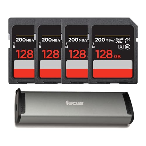 SanDisk 128GB Extreme PRO 170 MB/s UHS-I SDXC Memory Card Bundle with Portable Security Case (5 Items)