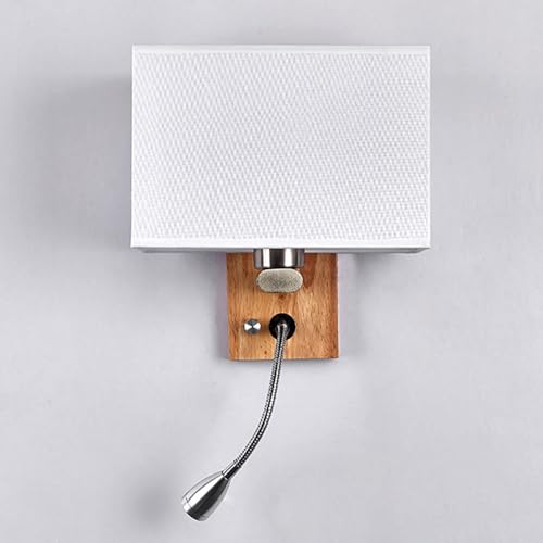 Appliques murales d'intérieur avec projecteur LED orientable et lin - 5