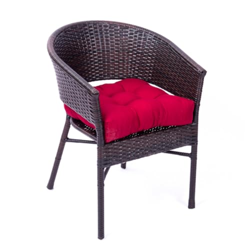 Coussin de siege en polyester respirant haute densite rouge u pour chaise - 8
