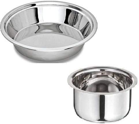 Golden Drops 16 Inches Parat Dough Maker Stainless Steel Parant Dough Mixer Dough Kneader Pie Pan with 5 Liter Patila Topia Tope