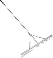 VEVOR 36" Aluminum Landscape Lake Weed Rake with 75" Extended Handle - Lawn Garden Pond Cleaning Tool