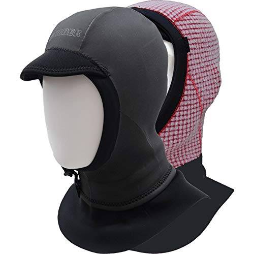 Alder Plasma Twin Neck Blindstitched Neoprene Wetsuit Hood - Black WAH100 S
