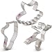 Ballet / Dance Cookie Cutter Set - 3 piece - Ballerina, Tutu and Ballet Shoe - Ann Clark - Tin Plated Steel