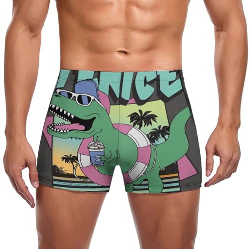Maillot de bain boxer dinosaure pour homme confortable et ajusté
