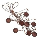 HIAKDOFT Colgantes Bisel de Madera 25 Mm, 8 Piezas Base Hueca y Diseño Floral Recortado para Fabricación de Joyas, Bandejas Colgantes Vintage Ajustables para Diy, Accesorios para Amuletos