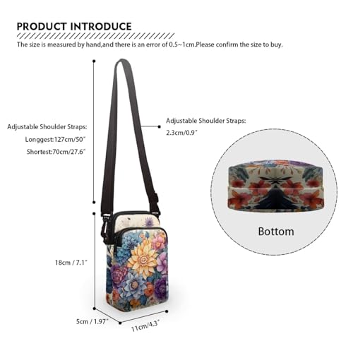 Women's Crossbody Bags Travel Shoulder Sling Bags Cell Phone Case Purse with Front Pocket 5