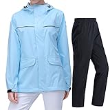 【Unisex Design】Es gibt reflektierende Streifen auf der Brust des Regenmantels, um die Sicherheit in der Nacht zu gewährleisten. Das wasserdichte Taschendesign schützt Gegenstände vor Regen.