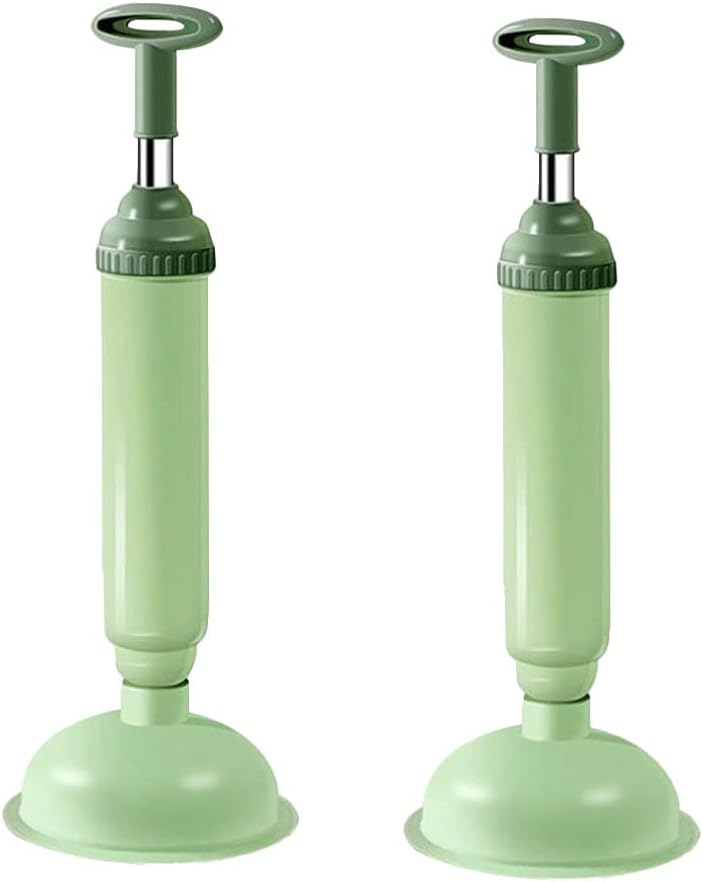 2 PCS Rubber Toilet Plungers for Bathroom Heavy Duty Cup Plunger for Toilet with Long Handle to Fix Clogged Toilets Plunger
