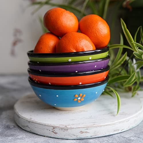 Ali Grace Ali Ceramic Bowls 4.72 Inches Set Of 4 Dishwasher Microwave Safe Ceramic Bowls For Cereal Salad,Fruit,Vegetable,Ice Cream,Soup,Yoghurt,Olive,Cheese,Colorful Eating Cup thumb #5