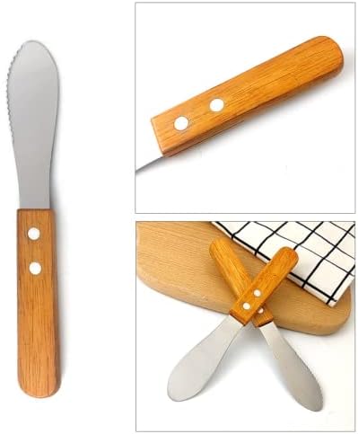 ZHIZICX 4 PCS Butter Knife Stainless Steel Cream Spatula Condiment Spreader for Pastry Cake DIY Shop Bread Slicer Bagel Slicer