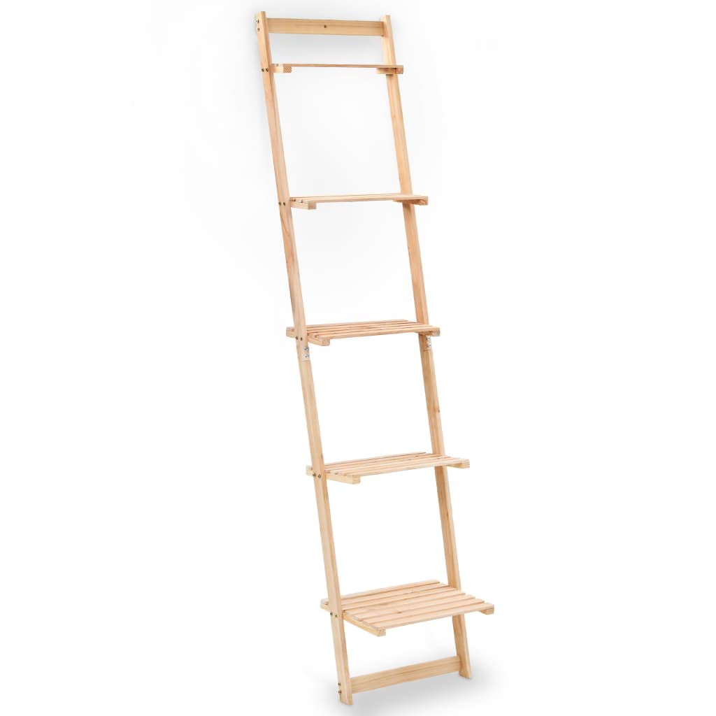 Fengshui Étagère murale en bois de cèdre massif - 41,5 x 30 x 176 cm - Échelle à plantes pour livres et articles de décoration - Étagère à fleurs peu encombrante - Facile à monter