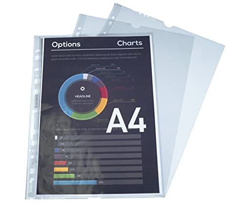 Pochettes perforées Exacompta en PP lisse cristal pour classeur