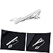 FRCOLOR Men Tie Clip Simple Elegant Necktie Bar Clasp for Occasions for Father Friends Fashionable Design with Glossy Metallic Finish