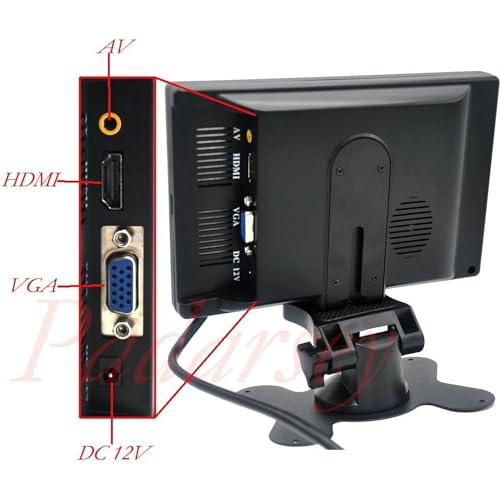 Image of 7 Inch Small LCD Monitor with AV VGA HD-MI Input for Pc Car Screen