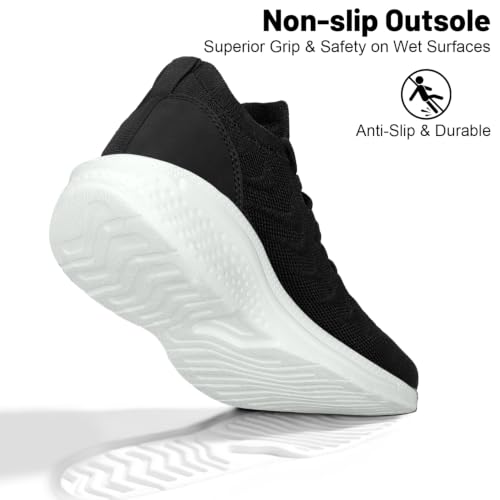 Image of Pujcs Womens Walking Running Shoes Slip-on Breathable Mesh Tennis Sneakers | Lightweight Non-Slip Shoes-Cushioned Athletic Sneakers for Gym Hiking Workout Casual Work