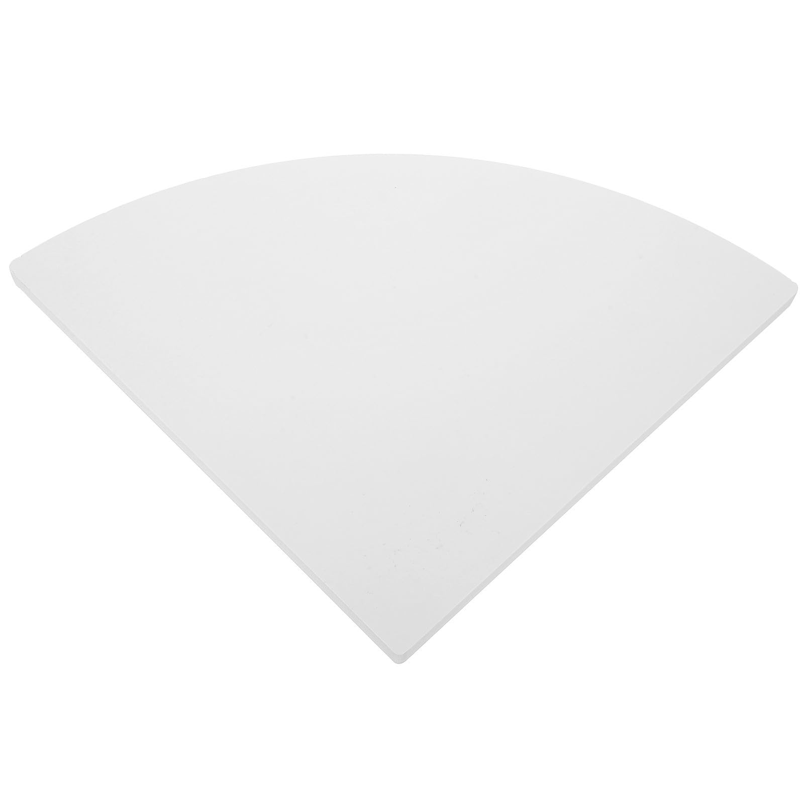 Estante de esquina flotante de PVC blanco en forma de abanico para pared