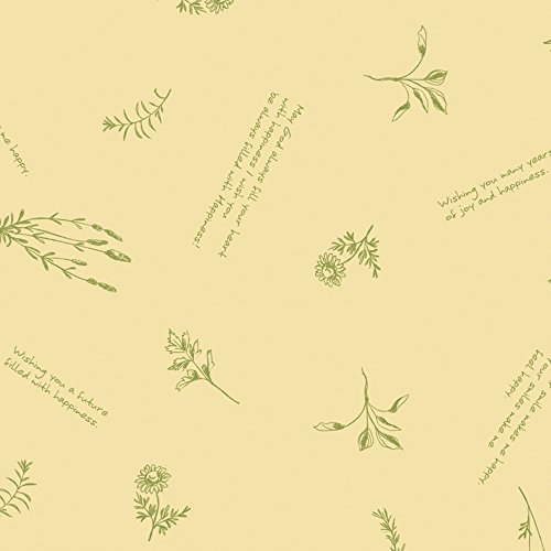 タカ印 ラッピングペーパー 49-1407 ファンシー フォリアハーブ 半才判 50枚