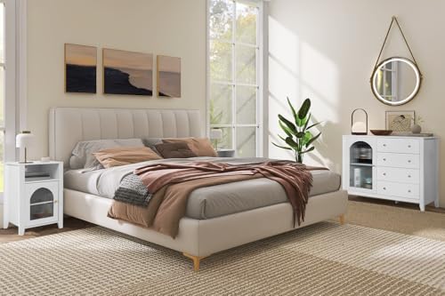Enstver CTGTZ 3 Pieces White Bedroom Sets thumb #1
