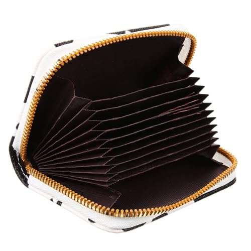 Zipper Card Holder Wallet for Women Small Slim Purse Design Lightweight and Portable Cute Cow Pattern for Everyday Use