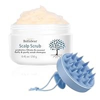 Bablabear Scalp Exfoliator Scrub,Itchy Scalp Treatment for Dandruff, No Sulfate Hair Scrub To Soothe a Dry, Flaky,Scalp,Removes Buildup,Clarifying Shampoo With Scrubber