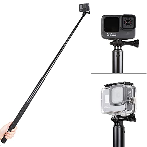 79Inch Long Selfie Stick For Gopro 11 10 9 8 7 6 5 Blcak 4 Silver Go Pro Max Session, Dji Osmo Action 2,Akaso,Insta360 One R Cameras, 45-200Cm Extendable Pole Monopod #TOP4