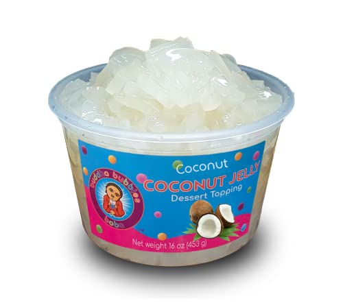 Premium Coconut Jelly Dessert Topping by Buddha Bubbles Boba (Coconut Jelly)