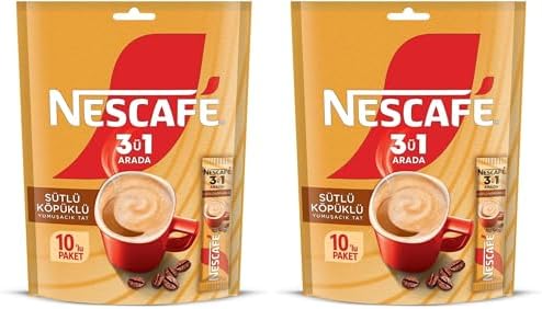Nescafé 3'ü 1 Arada Sütlü Köpüklü Çözünebilir Kahve Karışımı 10'lu, 17,4 g 2li paket - Görsel 2