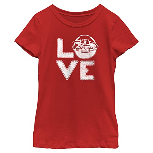 STAR WARS Mandalorian Love Grogu Girls Short Sleeve Tee Shirt