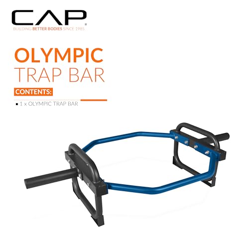 Image of CAP Olympic Trap & Shrug Bar with Elevated Grip, 500-Lb Capacity