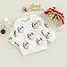 MoZiKQin Toddler Baby Girl Boy Christmas Outfit Santa Print Sweatshirt Long Sleeve Crewneck Sweater Shirt Xmas Clothes (Santa Claus+Umbrella,2-3T)