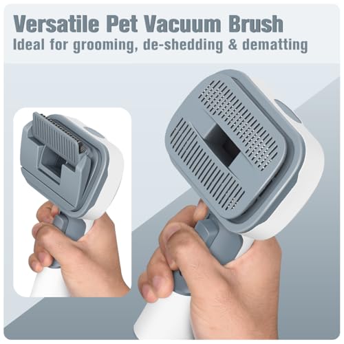 MoPei 3-in-1 Hundehaar Staubsaugerbürste zum Entfernen von losen Haaren, Unterwolle und Verfilzungen, 32mm & 35mm Vakuum-Schlauchfitting