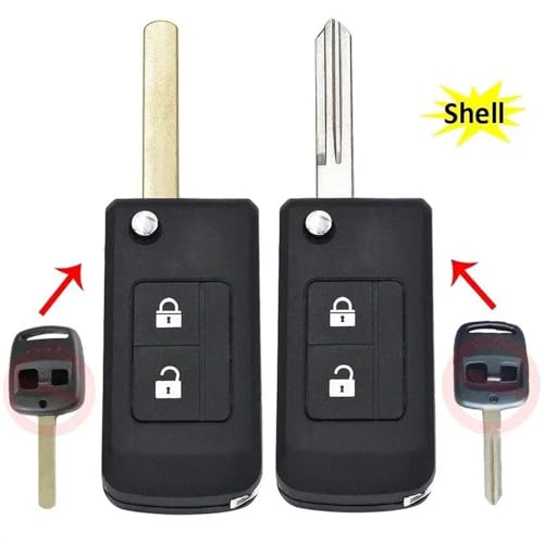 Coque clé compatible avec Subaru Forester 2000-2002 boîtier télécommande 2 boutons - 4