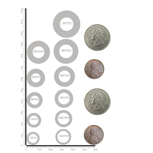 Body CAC 8G(3.0mm)×8mm Large Gauge Hinged Nose Rings,Medical Implant Grade 316L Surgical Steel Septum Hinged Clicker Segment Orbital Conch Rings - Image 5