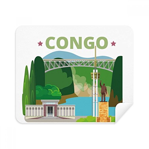 City Statue Building Congo Cleaning Cloth Screen Cleaner 2pcs Suede Fabric