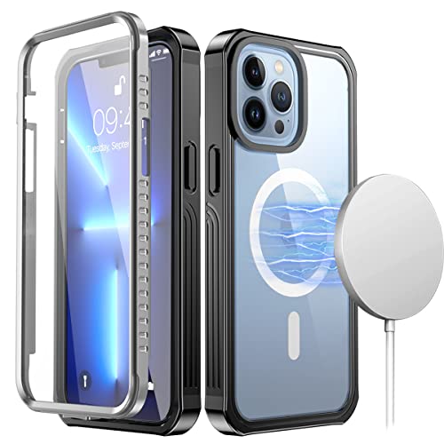AICase for iPhone 13 Pro max Case with MagSafe Support Full Body Rugged with Built-in 9H Tempered Glass Screen Protector Heavy Duty Protection Shockproof Cover for iPhone 13 Pro Max Case 6.7