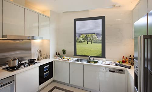 Easy Up & Down Pleated Window Shades, Temporary Window Blinds, Operating With Pull Cord, Easy Trimming & Installing (White, 36In X 64In, 6Pcs-Pack) #TOP5