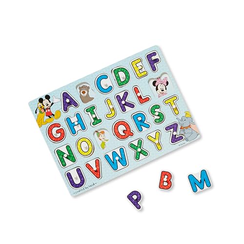 Melissa & Doug Disney Wooden Peg Puzzles Set: Letters, Numbers, and Shapes and Colors - image 9