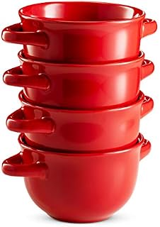 Soup Crocks with Handles, Ceramic Make, Soup, Chilli, by KooK, 22oz, Set of