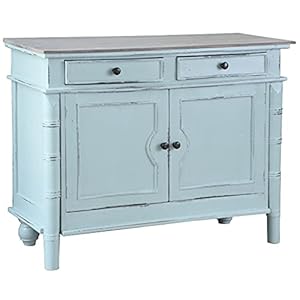 Sunset Trading Shabby Chic Cottage Buffet Cabinet Sky blue Limewash