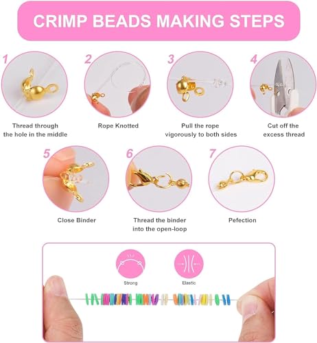 Cuentas de cristal de 4 mm con letras para diseñar pulseras sin nudos 5