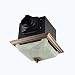Lift Bridge Kitchen & Bath DSQR110ORB Decorative Oil Rubbed Bronze 110CFM Ceiling Light and Glass Globe Exhaust Bath Fan