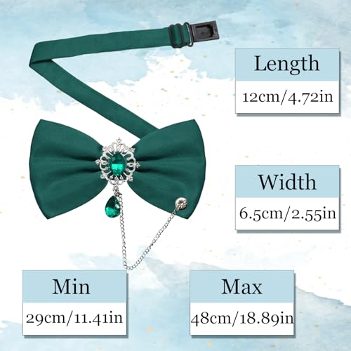 Image of Bow Ties for Men with Crystal, Pre-tied Adjustable Mens Bow Tie Sparkly Bowtie for Formal Suit Tuxedo Wedding Party