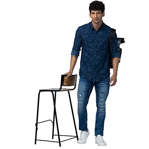 Image of Spykar Men's Slim Fit N /A Full Sleeve Checked Casual Shirts