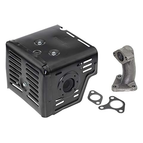 Parts Camp GX390 Muffler Exhaust Assembly Fits for GX340 GX390 GX420 11Hp 13Hp 16Hp Engine Motor Harbor Freight Predator 420cc Champion 389cc 420cc 439cc Engine Cover